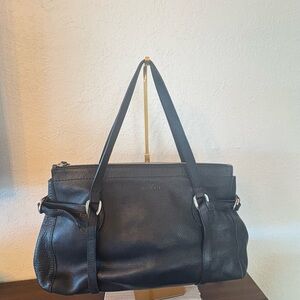 Hogan  Black Leather Tote Bag